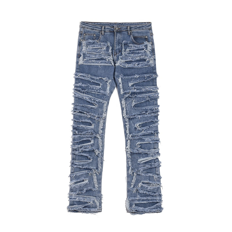 Men's White Crystal Holes Ripped Jeans Fashion Slim Skinny Rhinestone  Stretch Denim Pants White 31 : : Clothing, Shoes & Accessories