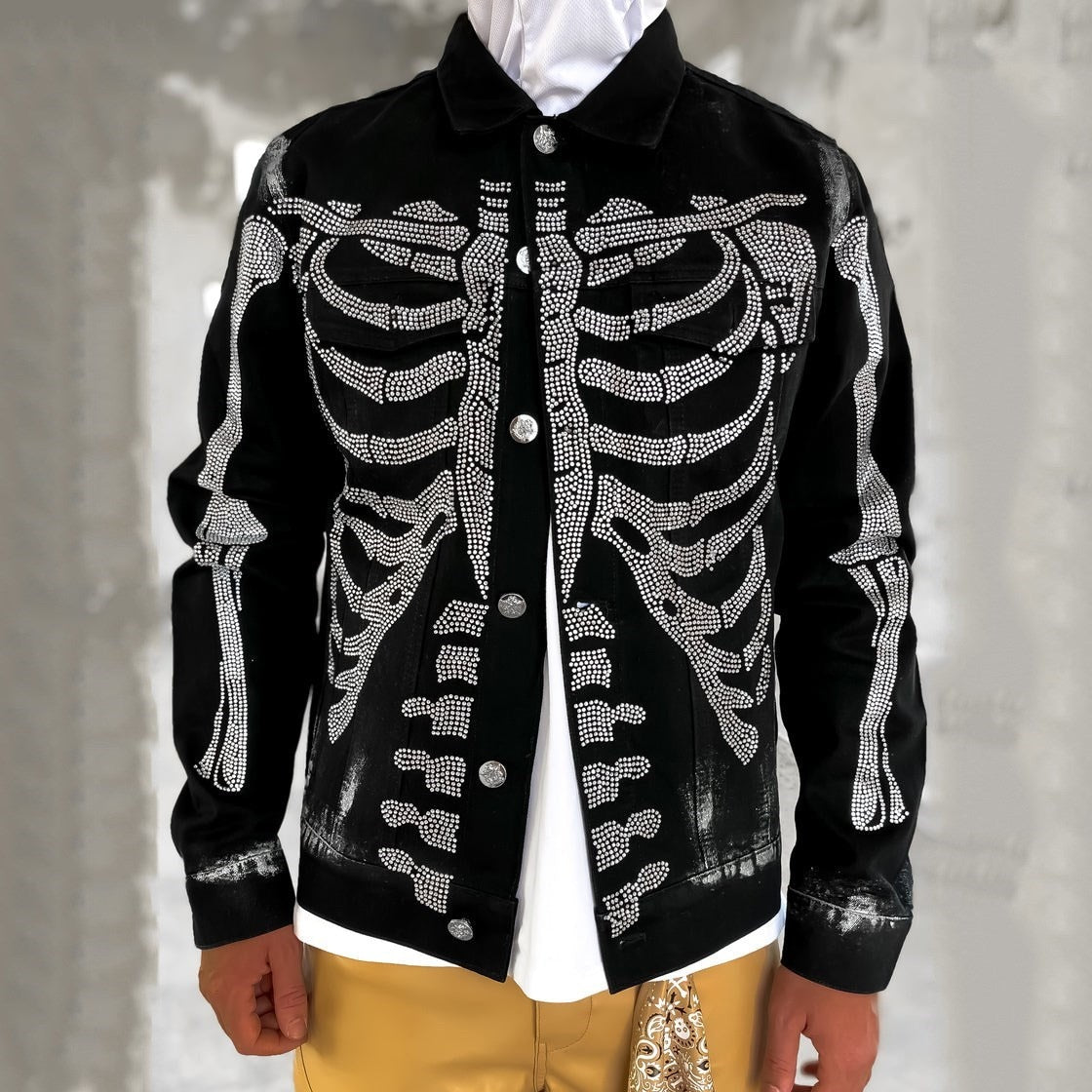 Denim Skeleton Diamond Jacket – DXY STUDIOS