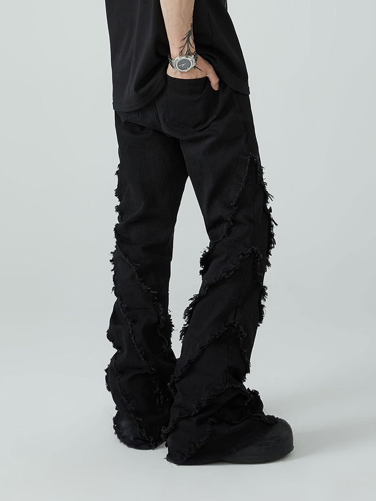 Slim Edge Washed Denim Casual Flare Pants – Rich Saint X